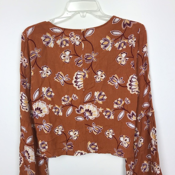 Burnt orange bell sleeve blouse - Picture 8 of 8